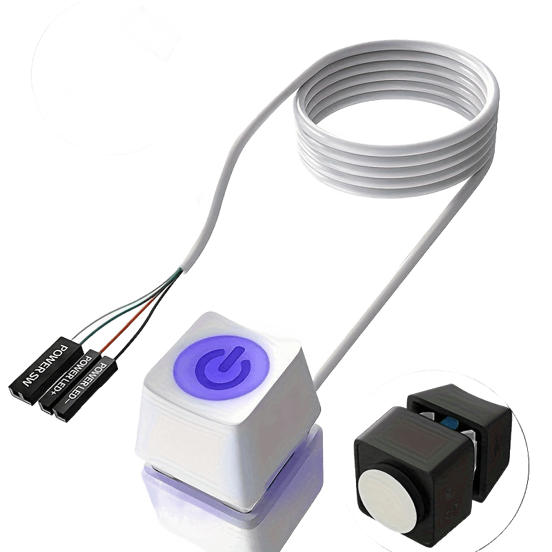 Computer External Switch, Network Bar Desktop Power Start Key - TKINGS