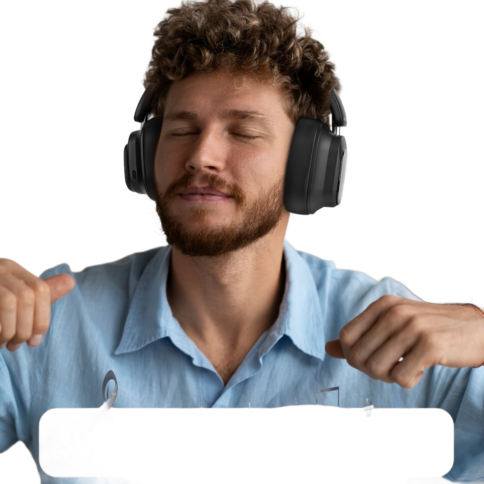 Image from Siindoo Hybrid Active Noise-Cancelling Headphones with Touchscreen, 66-Hour Playtime Wireless Earbuds with Mic, Soft Ear Pads, Multi-Eq Bass Comfort Fit for Tablets, Laptops, Phones - Copy