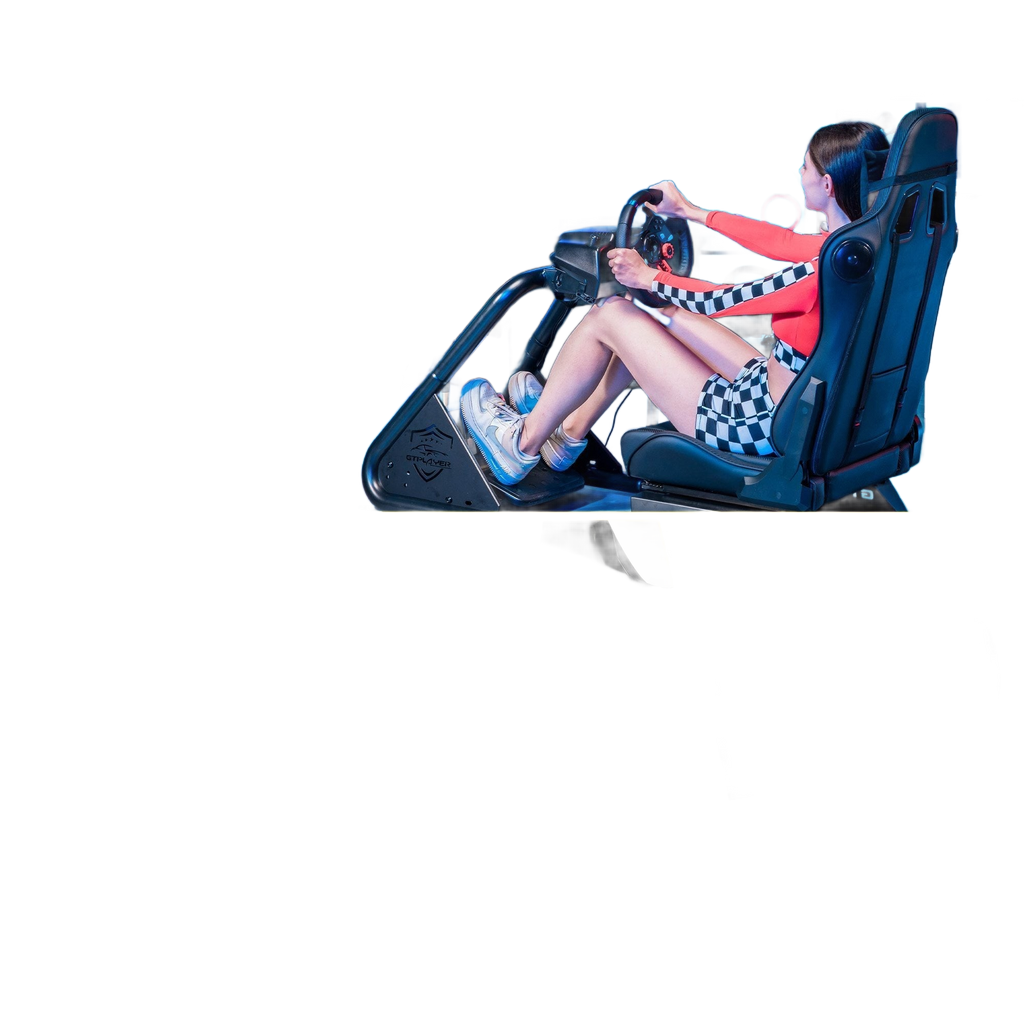 Image from Driving Simulator Cockpit, Racing Steering Wheel and Pedal Structure, Automotive Simulation Platform - Copy