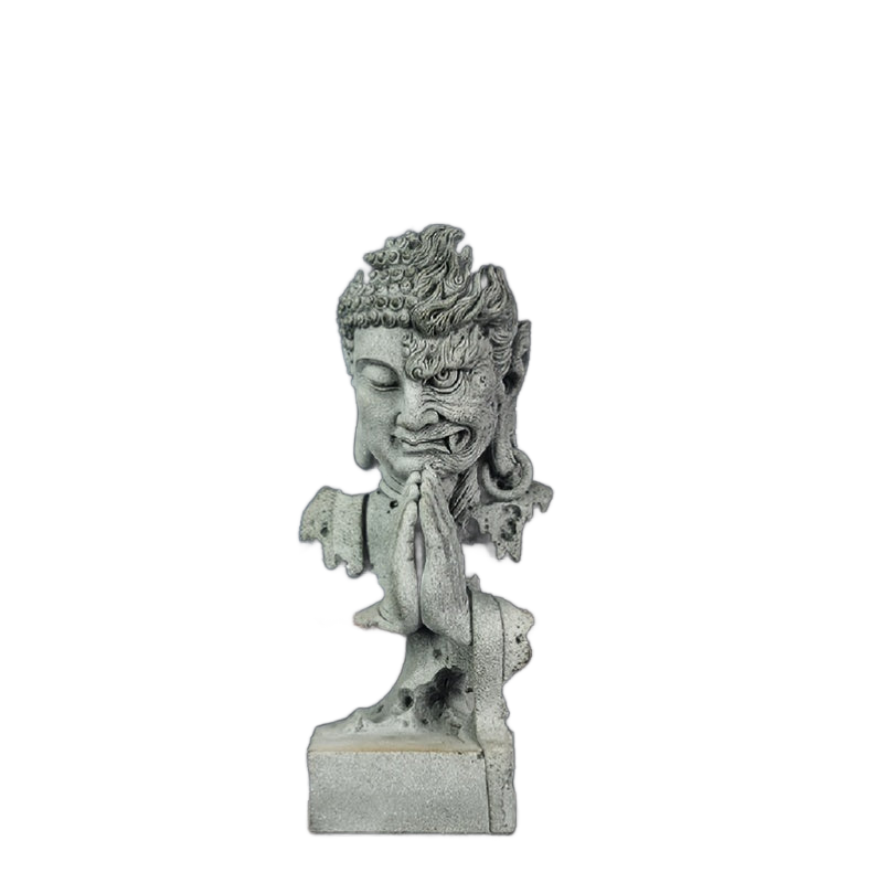 Image from 1pc, Zen Buddha Statue, "One Thought Between Heaven and Hell", Classic Stone Craft, Multi-Functional Decor for Home, Living Room, Study, Tea Area, Perfect Gift for Indoor & Outdoor Use, Suitable for Halloween, Easter, Christm - Copy