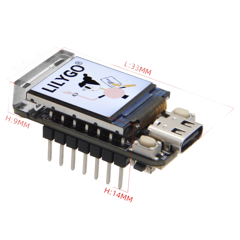 LILYGO® T-QT Pro ESP32-S3 GC9107 0.85 Inch LCD - TKINGS