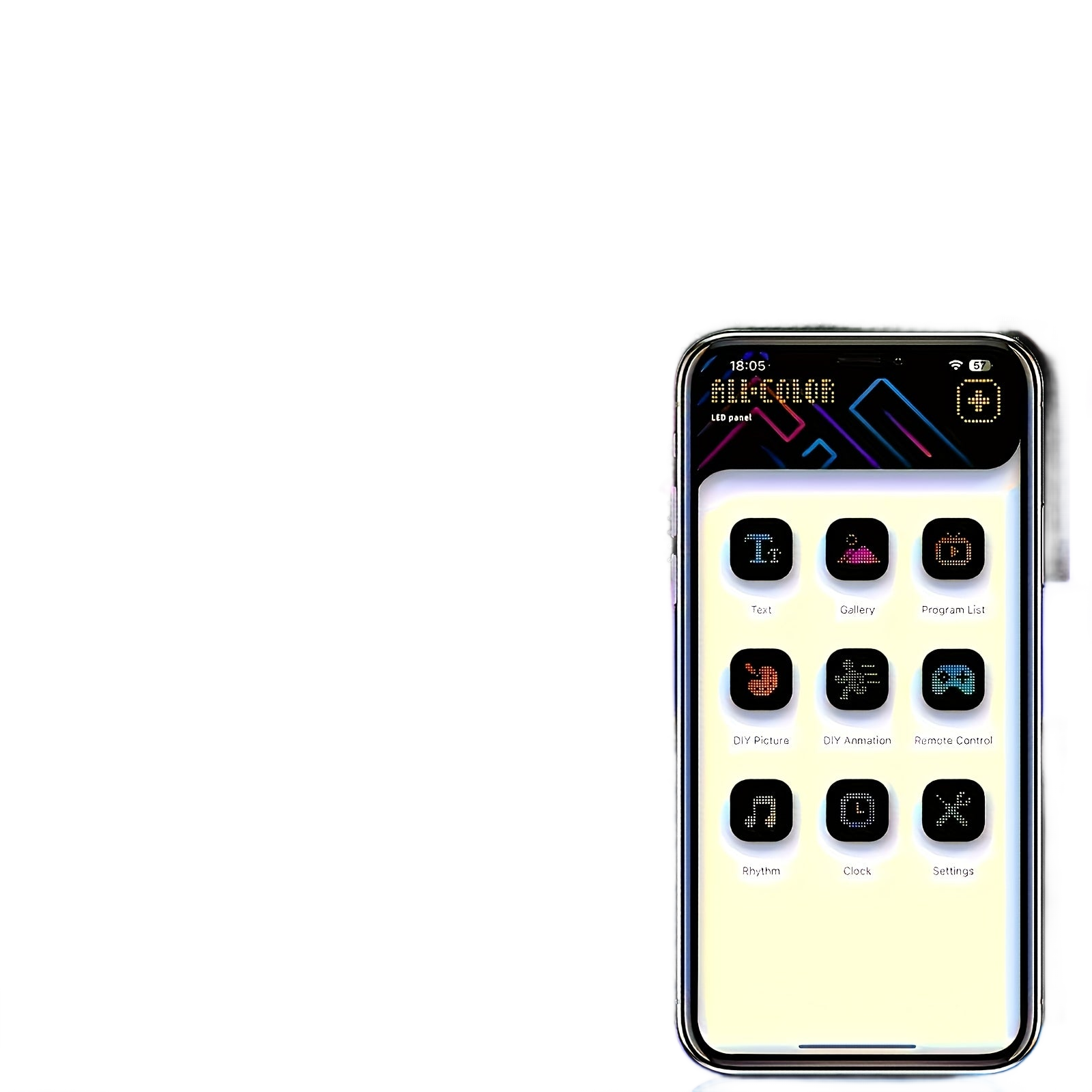 Image from Smart light LED pixel soft light display, programmable LED screen Smart night light, application control, DIY text pattern animation, can be wall-mounted or desktop use, is home decoration, art creation, game room - Copy
