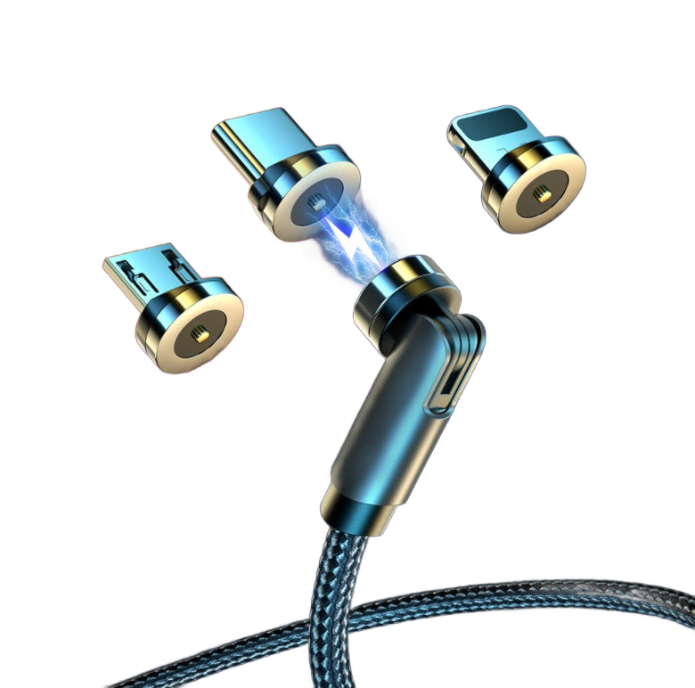 Image from Essager Rotate Magnetic Cable 360 Degree USB Type C Charging Cable Fast Charging Magnet Charger 540 Rotate Micro Magnetic Cable - Copy