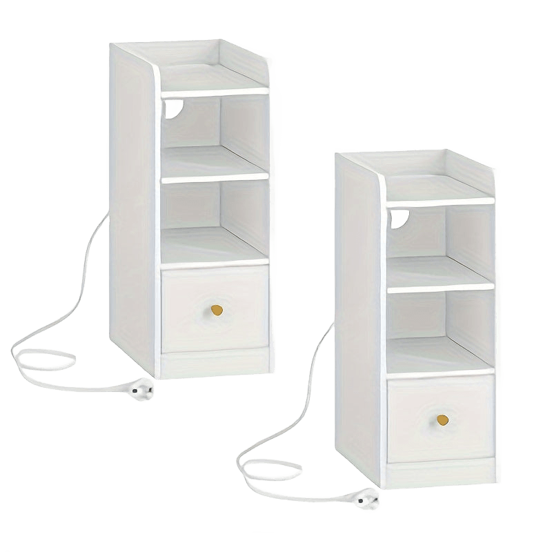 Bedside Table Set Of 2 With Charging Station, USB & Type C - TKINGS