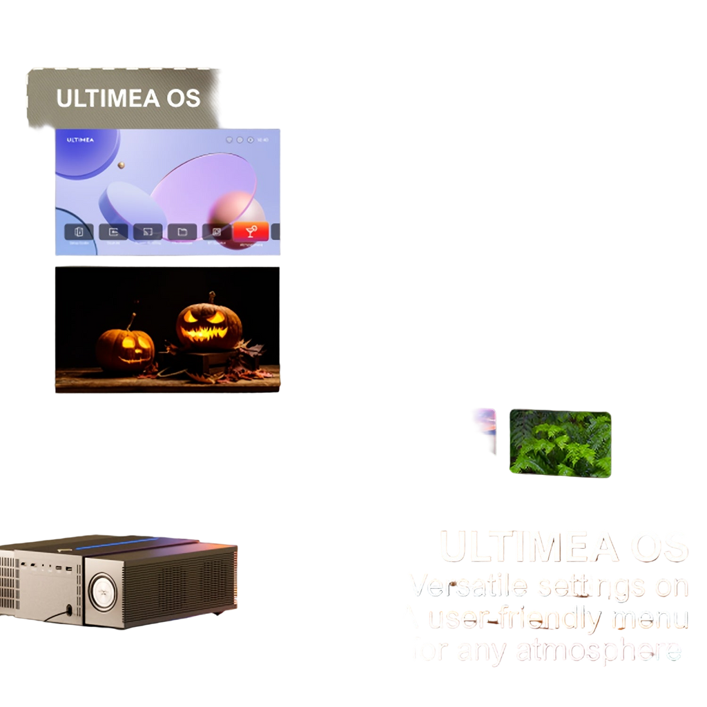 Image from ULTIMEA 4K Decoding Projector, Native 1080P, 700/900 ANSI, Auto Focus & Obstacle Avoidance, 6D Keystone, HDR10, WiFi Wireless, Home Cinema Smart Projector - Copy