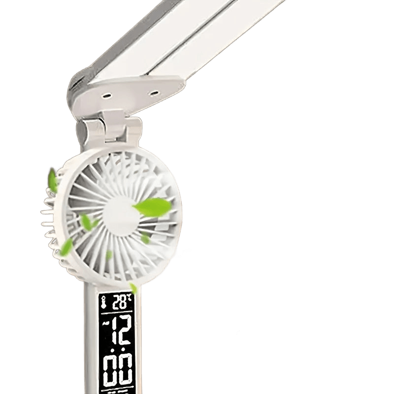 Smart Desk Lamp with Fan & Pen Holder, USB-Powered Touch Control - TKINGS