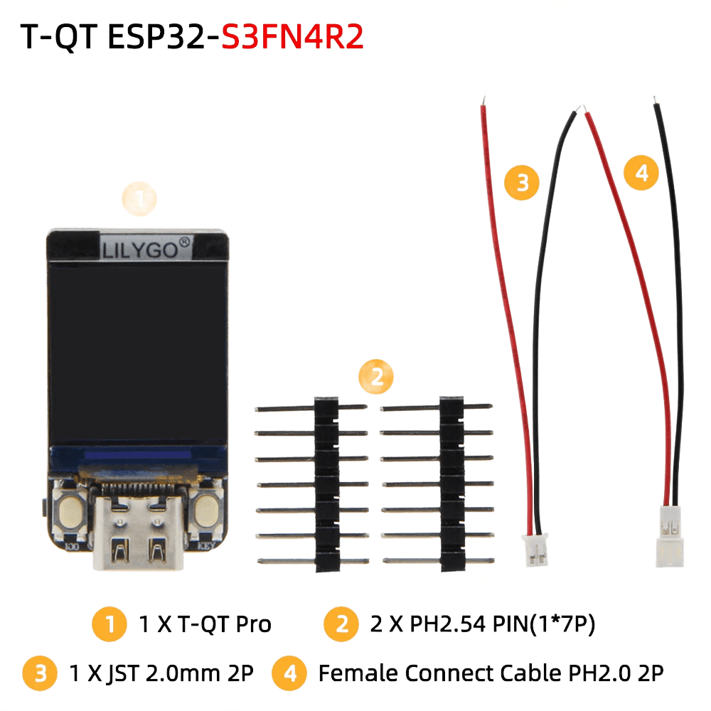 LILYGO® T-QT Pro ESP32-S3 GC9107 0.85 Inch LCD - TKINGS