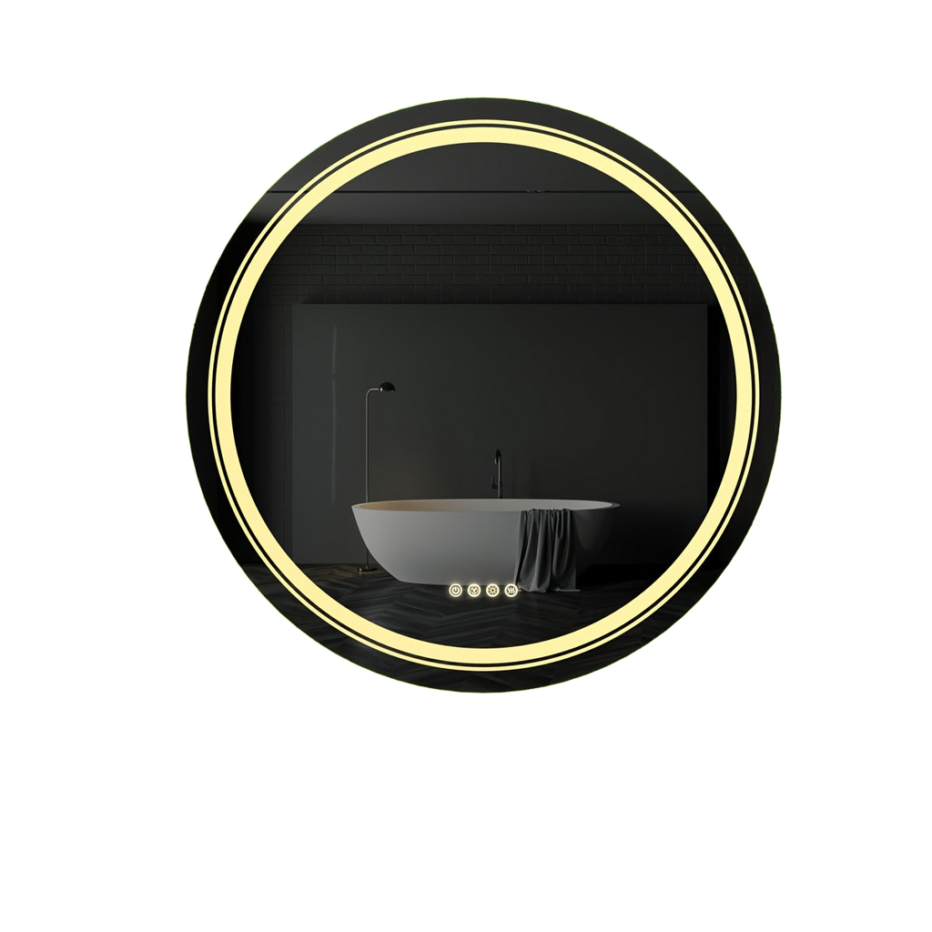 Image from HD Round Anti-fog LED Bathroom Mirror Light Adjustable Vanity Mirror with Smart Light RGB Lights - Copy