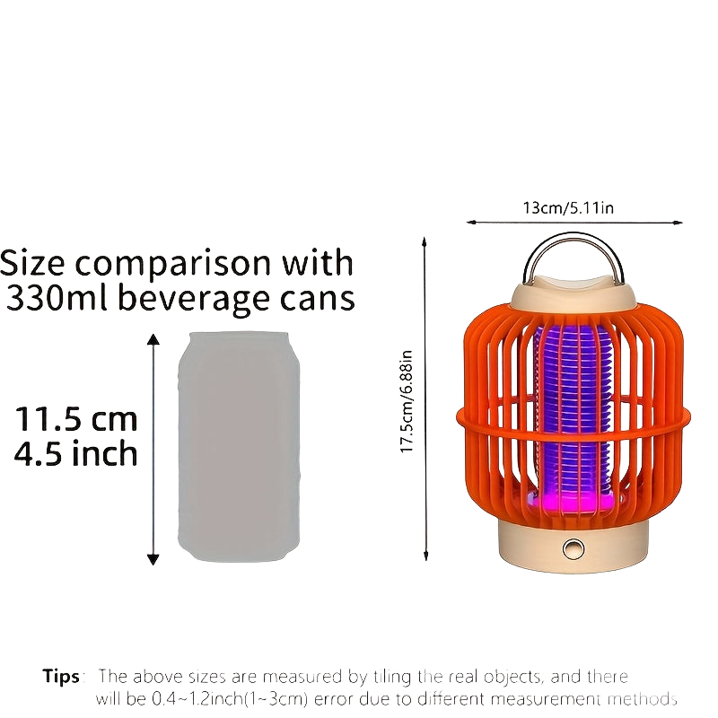 Image from USB Rechargeable Mosquito Lamp, Can Be Used as a Night Light, Suitable for Both Desktop and Wall Hanging, with Ultra-Large Coverage and Large Capacity Battery Design, Ideal for Outdoor Camping, Travel, Bedroom, Living Room, e - Copy