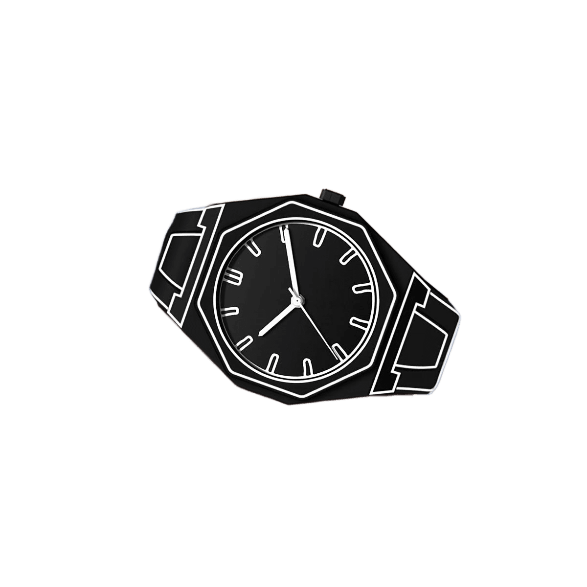 Preppy Style Men'S Watch - Quartz Movement, Silicone Band - TKINGS