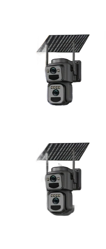 Image from Multifunctional Security Camera with Solar Panel, 2K 300W Pixel Video Resolution, Wireless Outdoor WiFi Monitoring, High-Definition Dual Lens Automatic Rotation Pan-Tilt Night Vision, Motion Detection, Two-Way Audio, Ultra Wi - Copy
