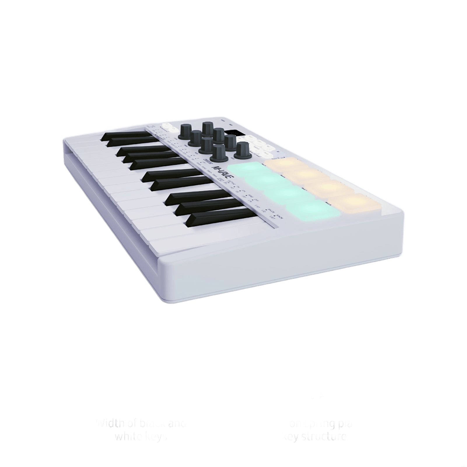 MIDI Control Keyboard Mini Portable USB Controller with 25 Velocity Keys - TKINGS