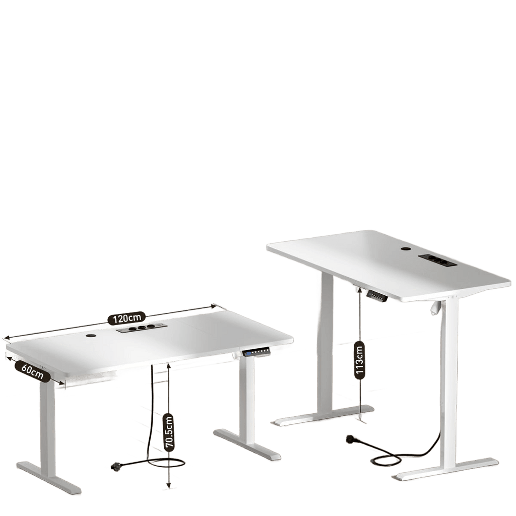 Electric Desk With Adjustable Height, USB Charging Port, And Power Outlet - TKINGS
