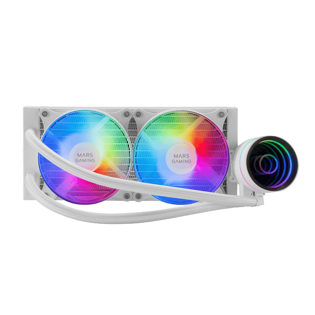 Mars gaming ml-one240, liquid cpu cooling, tdp 400w 2 frgb fans - TKINGS