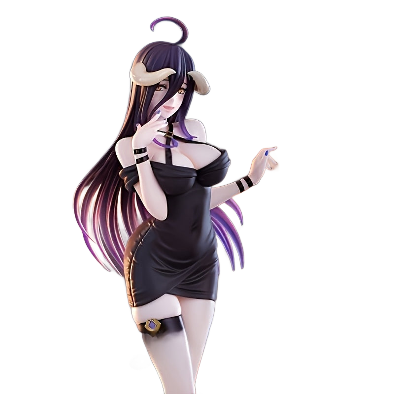Image from Anime Figure - Dark Purple & Black Long Hair with Expressive Eyes, Dynamic Pose - Collectible with Base - Perfect Christmas Halloween Gift for Anime Fans - Display Decoration or Action - Compatible with Anime Photography Back - Copy