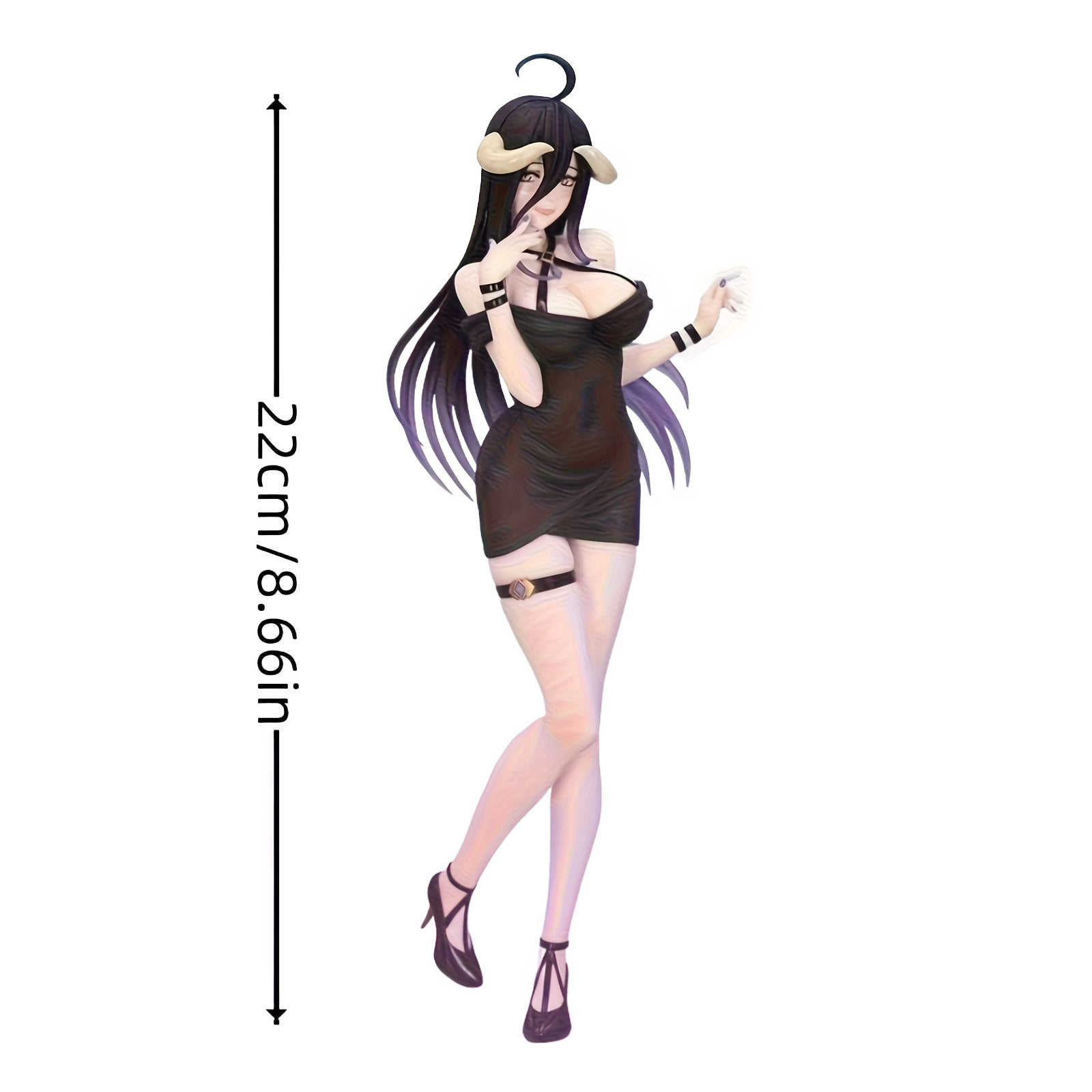 Image from Anime Figure - Dark Purple & Black Long Hair with Expressive Eyes, Dynamic Pose - Collectible with Base - Perfect Christmas Halloween Gift for Anime Fans - Display Decoration or Action - Compatible with Anime Photography Back - Copy