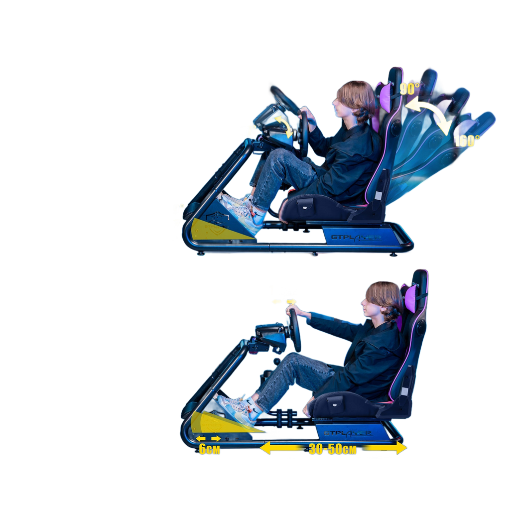 Image from Driving Simulator Cockpit, Racing Steering Wheel and Pedal Structure, Automotive Simulation Platform - Copy