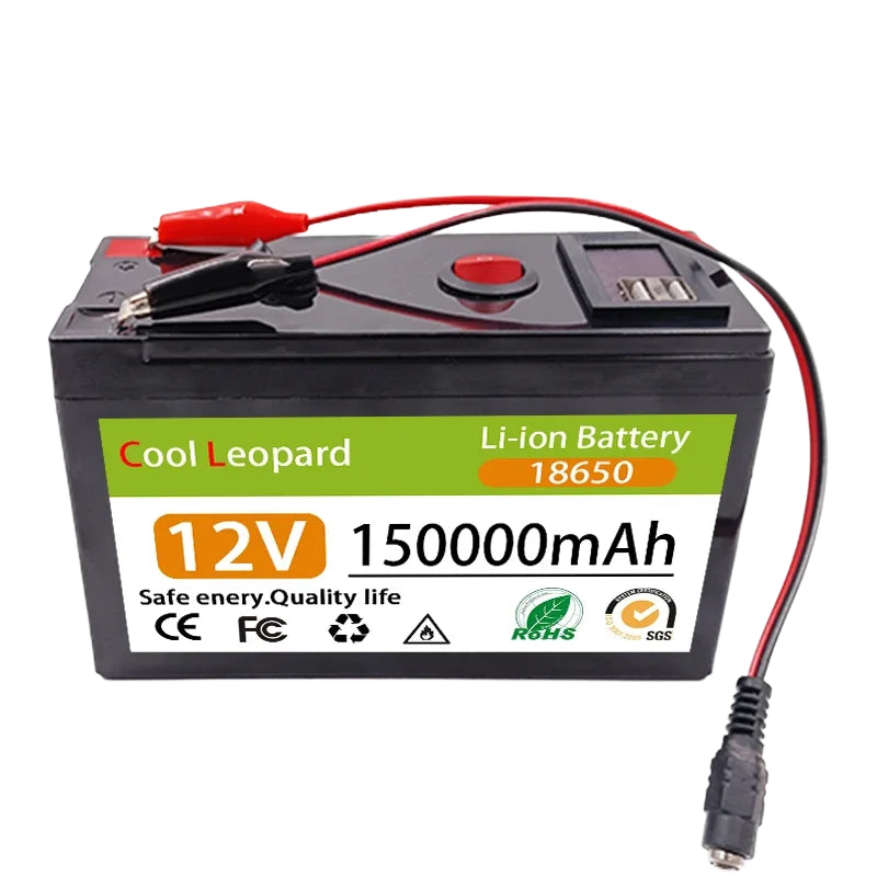 Image from 12V 150Ah Lithium 18650 Deep Cycle Battery for Solar,Fish Finder, Power Wheels, Lighting, Off-Grid Applications Built-in BMS - Copy