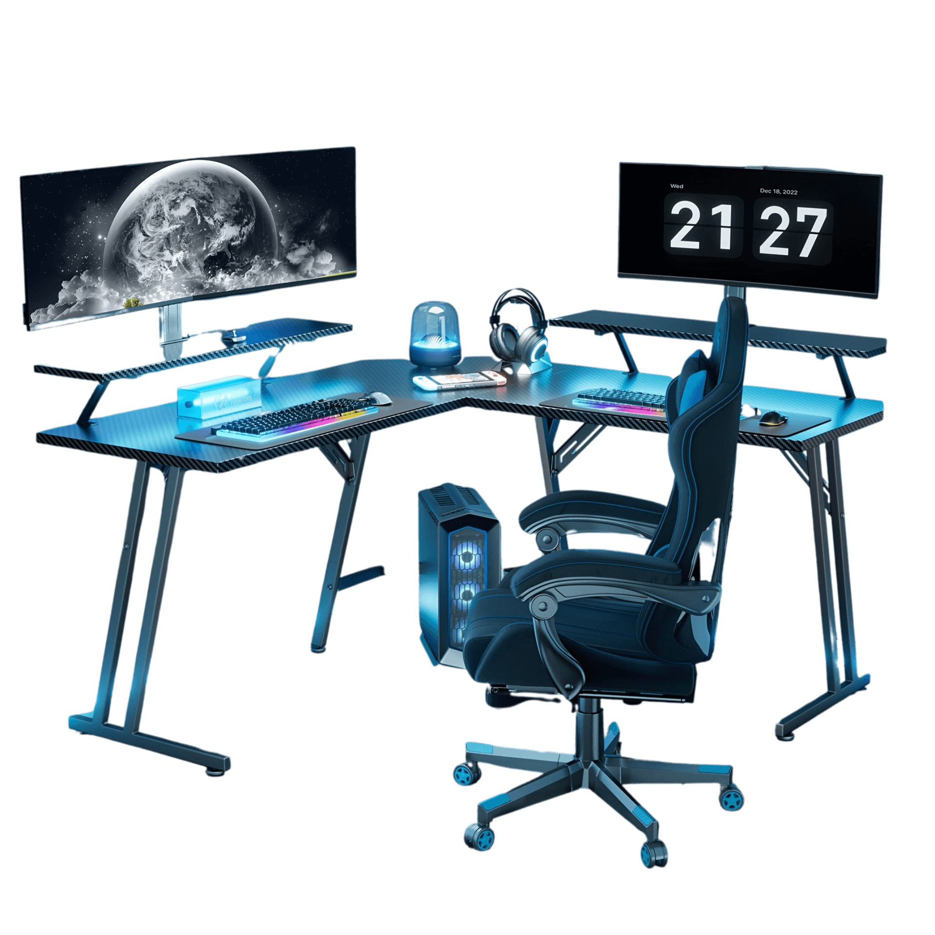 Gaming Desk L-Shaped Corner - TKINGS