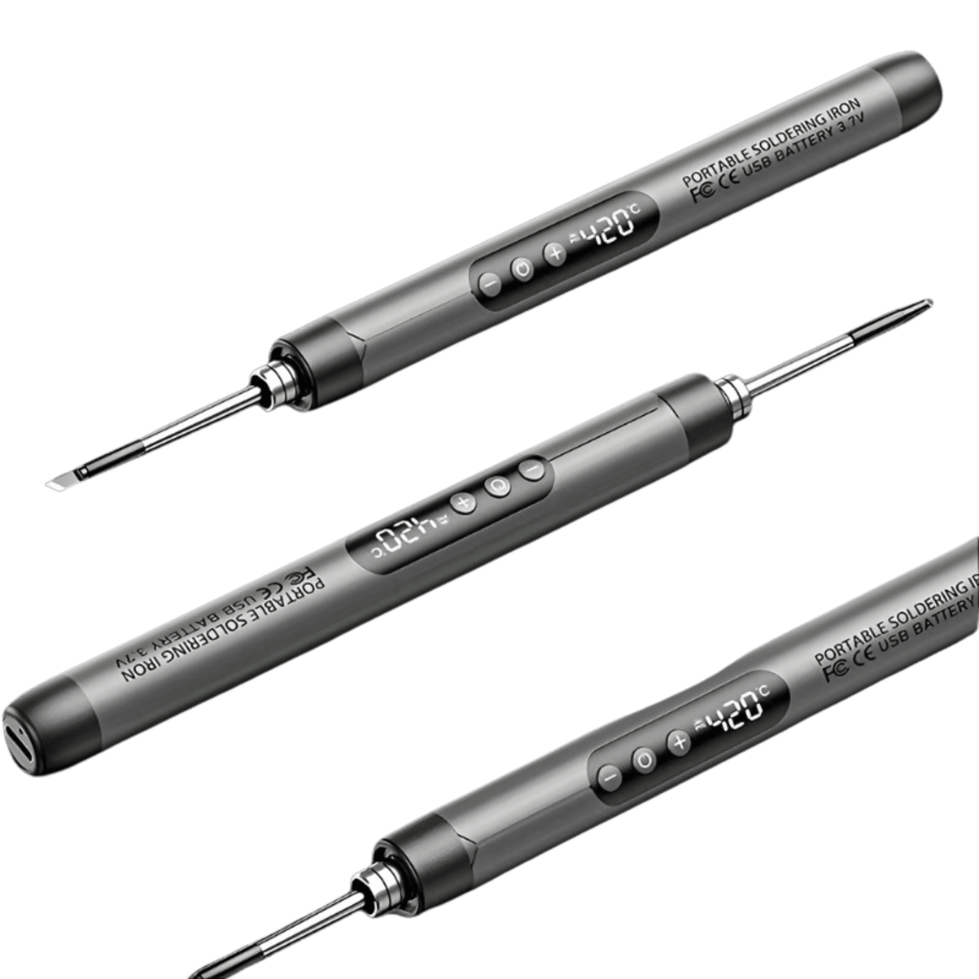 USB Rechargeable Soldering Iron with Digital Display 8W - TKINGS