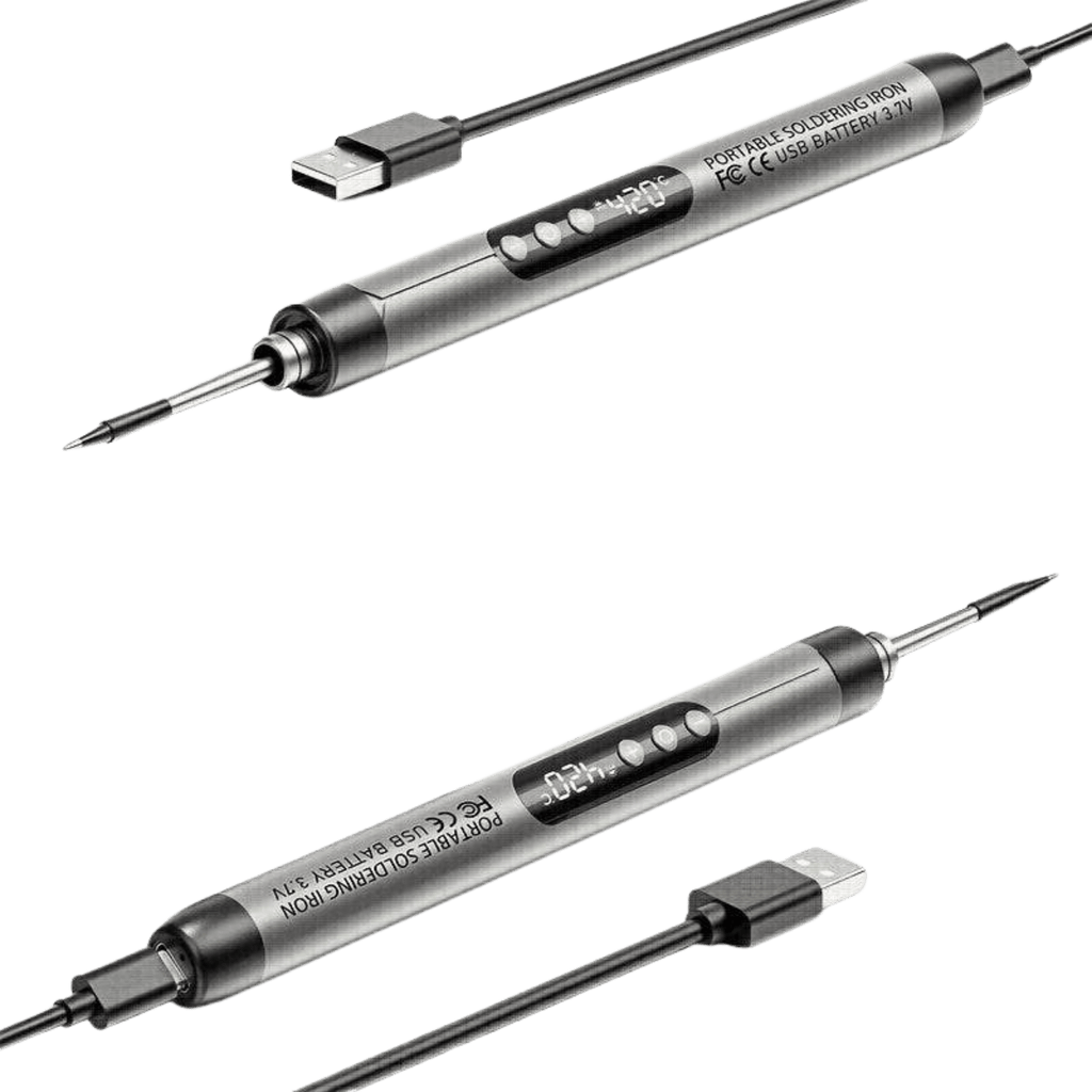 USB Rechargeable Soldering Iron with Digital Display 8W - TKINGS