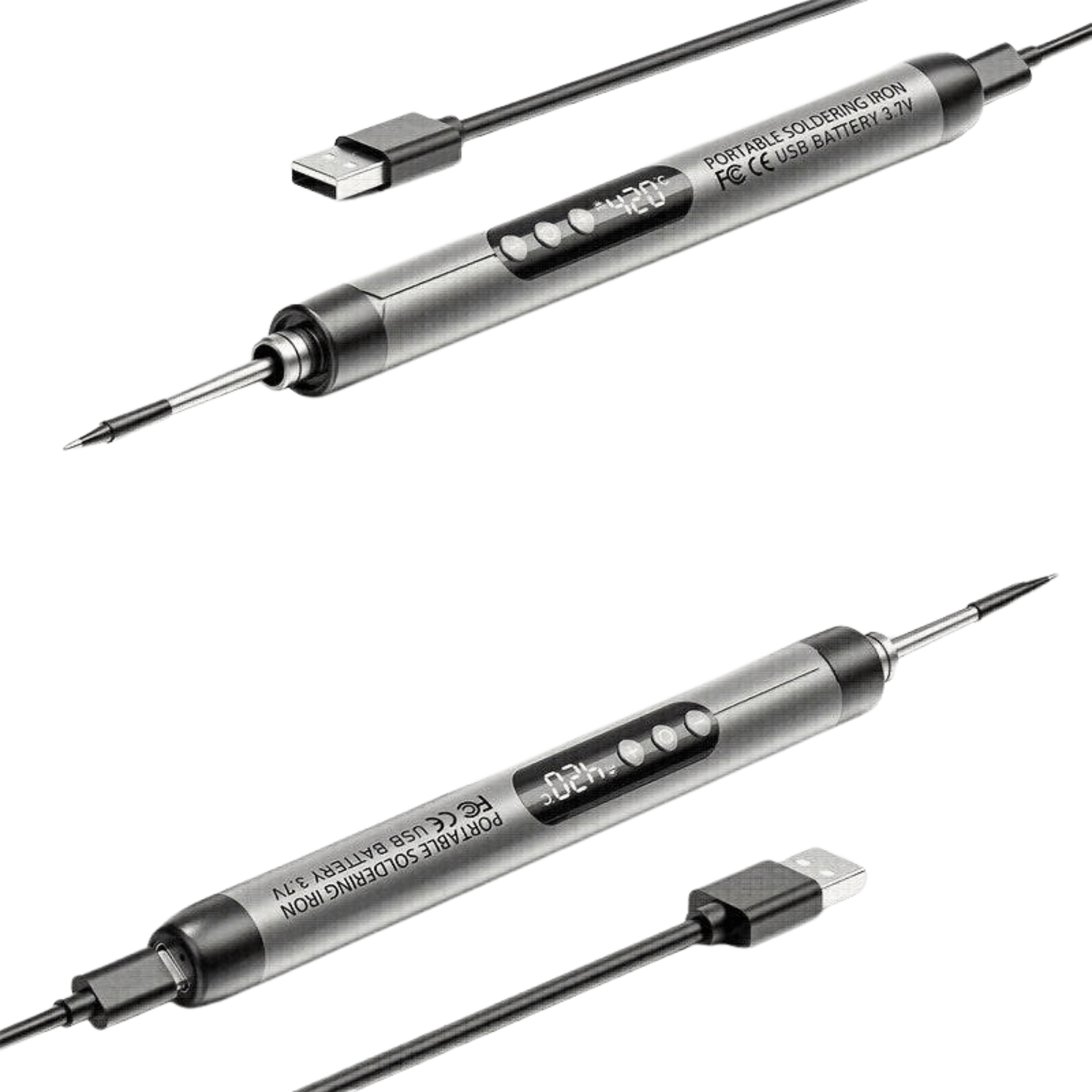 USB Rechargeable Soldering Iron with Digital Display 8W - TKINGS